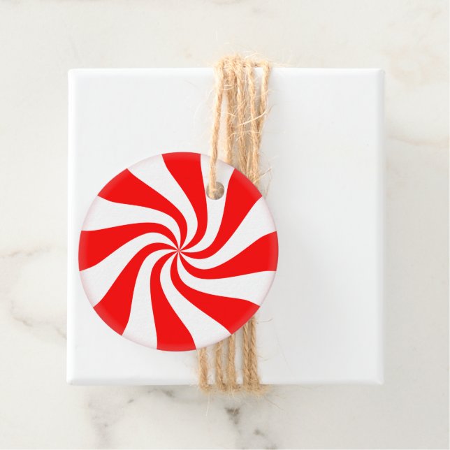 Peppermint Candy Gåvor Etiketter (På plats)