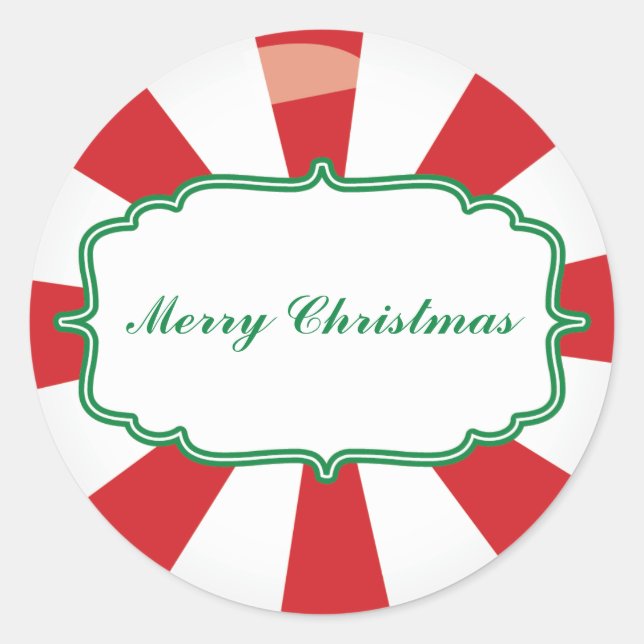 Peppermint Candy Gift-dekal Runt Klistermärke (Framsida)