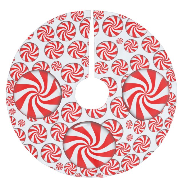 Peppermint Candy Julgransmatta Borstad Polyester (Framsidan)