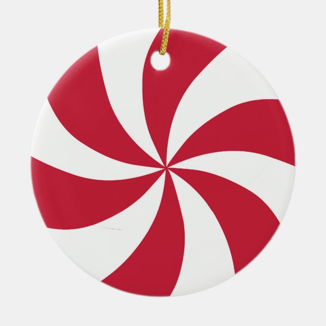 Peppermint Candy Julgransprydnad Keramik (Framsidan)