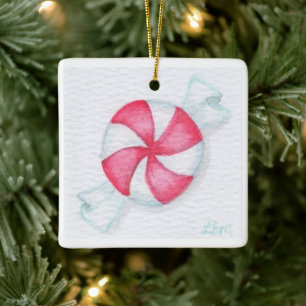 Peppermint Candy Julgransprydnad Keramik