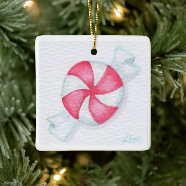 Peppermint Candy Julgransprydnad Keramik (Träd)