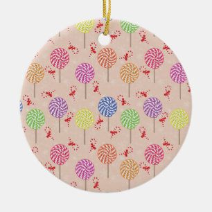 Peppermint Candy Mints jul, polkagrisar Julgransprydnad Keramik