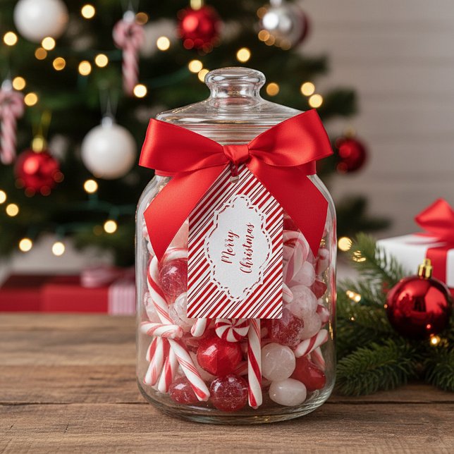 Peppermint candy rand personlig presentetikett (Skapare uppladdad)