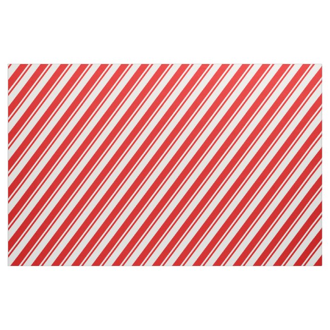 Peppermint Candy Red White Rand Tyg (Fat Quarter)