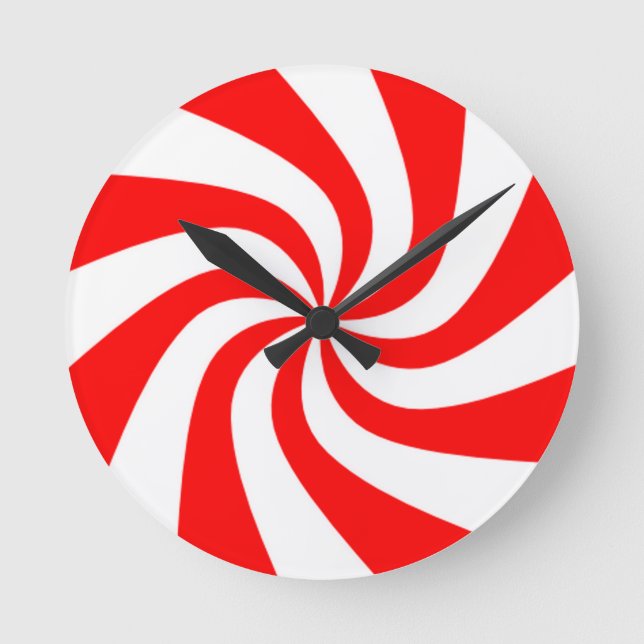 Peppermint Candy Rund Klocka (Framsida)