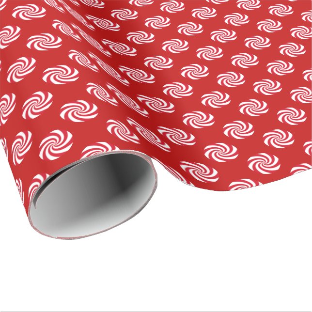 Peppermint Candy Swirl Juli Helgdag Presentpapper (Rullad Hörn)