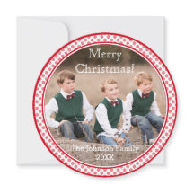 Peppermint Candy Swirl Photo jul Card