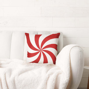 Peppermint Candy Swirl Pillow Kudde