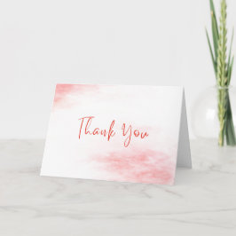 Peppermint Candy Thank You Card | Red Watercolor Tack Kort