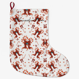 Peppermint Charm Christmas Stocking Stor Julstrumpa