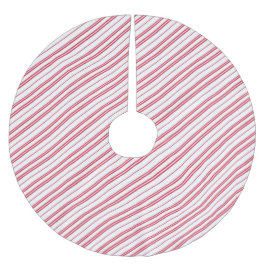 Peppermint Christmas Candy Cane Stripes Julgransmatta Borstad Polyester