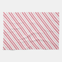 Peppermint Christmas Candy Cane Stripes Kökshandduk