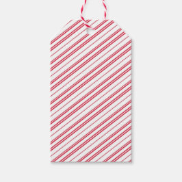 Peppermint Christmas Candy Cane Stripes Presentetikett