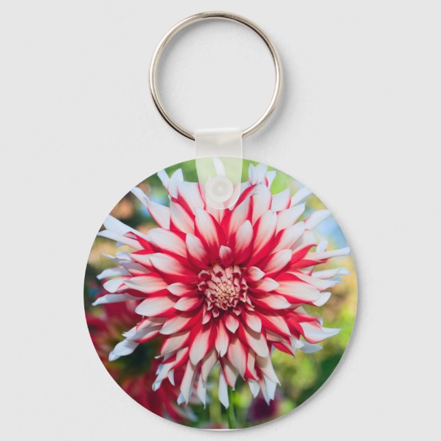 Peppermint Dahlia Keychain Nyckelring (Framsida)