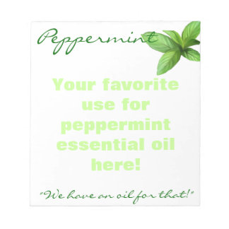 Peppermint Essential Oil Anteckningsblock