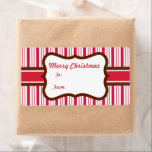 Peppermint Gift Märkre - juletiketter Fraktsedel<br><div class="desc">Den här etiketten för stil helgdag har pepparmynt rand. Anpassa denna juletikett till kostym för dina behov. Använda den här söta helgdag på presenter,  presenter,  hantverk,  paket,  presentsäckar,  helgdag osv... designen kommer från originalkonst.</div>