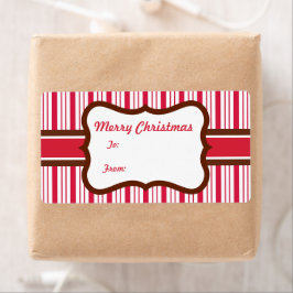 Peppermint Gift Märkre - juletiketter Fraktsedel