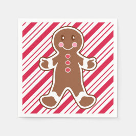 Peppermint Gingerbröd Boy Napkins Pappersservett