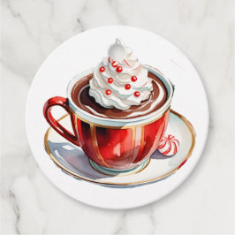 Peppermint Hett Chocolate jul Gift Märkre Gåvor Etiketter