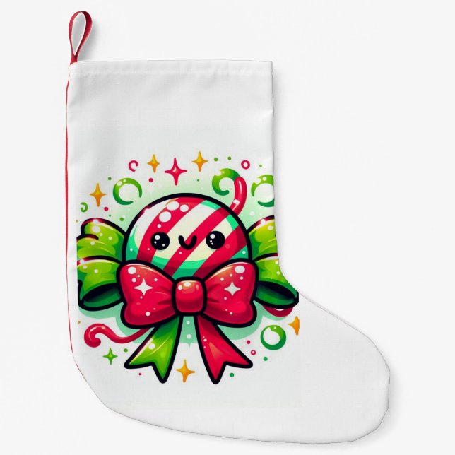 Peppermint Joy: Holiday Candy Character Liten Julstrumpa (Framsidan)