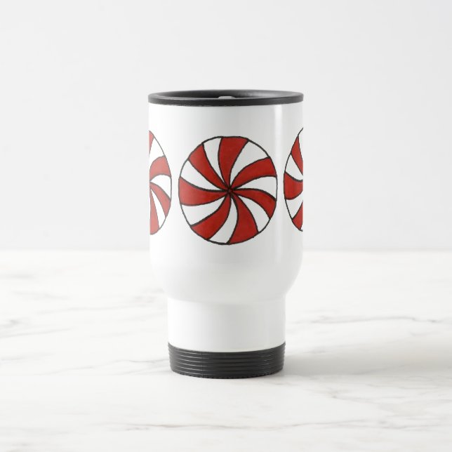 Peppermint jul Candy Helgdag Mints Red White Resemugg (Center)