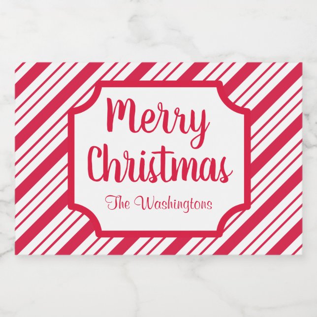 Peppermint jul Food Beverage Kitchen Label Mat Etiketter (Singel etikett)