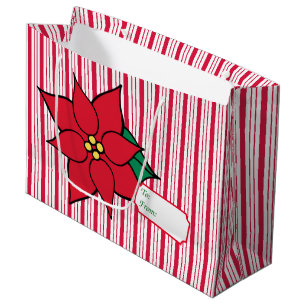 Peppermint jul Poinsettia Gift Märkre Bag