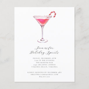 Peppermint Martini Helgdag Cocktail Party Inbjudan Flygblad