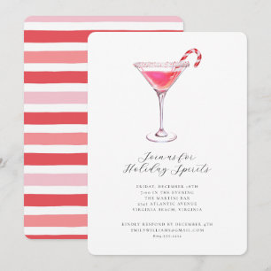 Peppermint Martini Helgdag Cocktail Party Inbjudningar