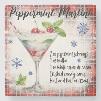 Peppermint Martini Recipe Marble Underlägg