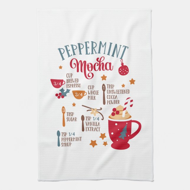 Peppermint Mocha Kökshandduk (Vertikal)