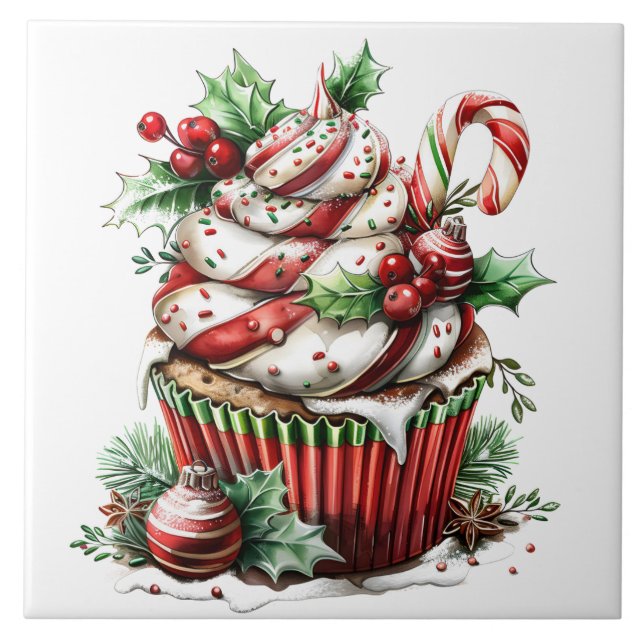 Peppermint-Muffinsar Kakelplatta (Framsidan)