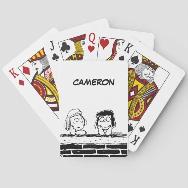 Peppermint Patty & Marcie at the Wall Cards Casinokort (Baksidan)