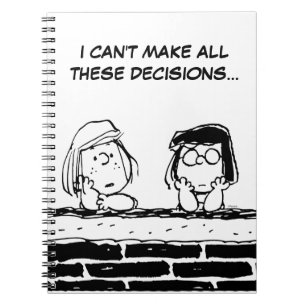 Peppermint Patty & Marcie vid muren Anteckningsbok