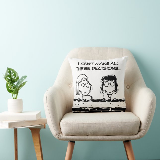 Peppermint Patty & Marcie vid muren Kudde (Stol)