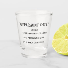Peppermint Patty novelty shot glass