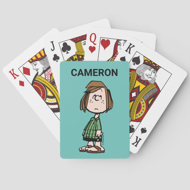 Peppermint Patty Rolling Eyes Playing Cards Casinokort (Baksidan)