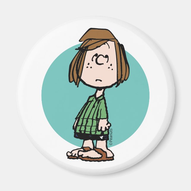 Peppermint Patty Rolling Öga Magnet (Framsidan)