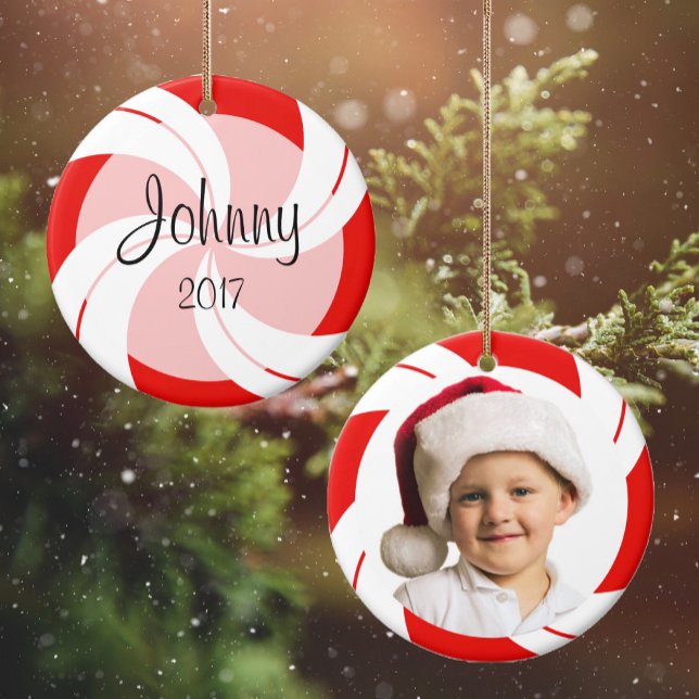 Peppermint Photo Ornament (Skapare uppladdad)