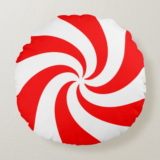 Peppermint Pillow Rund Kudde (Framsidan)