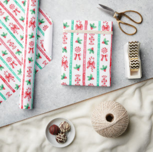 Peppermint-Polkagrisar, kantad jul Presentpapper