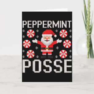 Peppermint Posse fulständekids design Santa Rolig  Kort