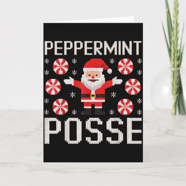 Peppermint Posse fulständekids design Santa Rolig  Kort (Framsida)