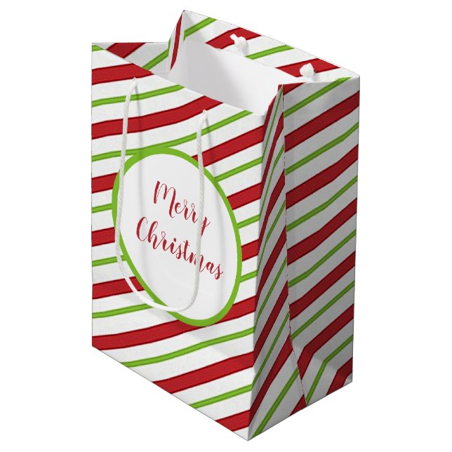 Peppermint rand Gift Bag (Framsidan Vinklad)