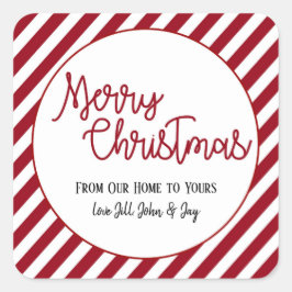 Peppermint Rand to och from Sticker Märkre Fyrkantigt Klistermärke