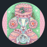PEPPERMINT ROSA PUDEL, CHRISTMAS HUND STICKERS Rnd Runt Klistermärke<br><div class="desc">SÖT I PEPPERMINT ROSA,  FRANSK PUDEL MED HER SNÖGUBBE SNOWGLOBE. CHRISTMAS HUND STICKERS Lakan,  Round,  Rosa/White Polka Dot Gräns *Anpassa ... Sök efter matchande objekt Susan Brack Design</div>