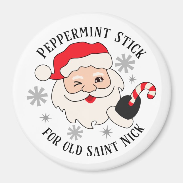Peppermint Stick för Old Saint Nick Magnet (Framsidan)