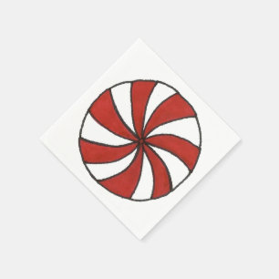 Peppermint Swirl Candy cane Mint jul Napkin Pappersservett