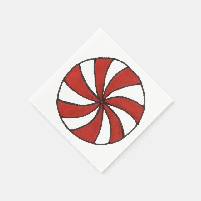 Peppermint Swirl Candy cane Mint jul Napkin Pappersservett (Hörn)